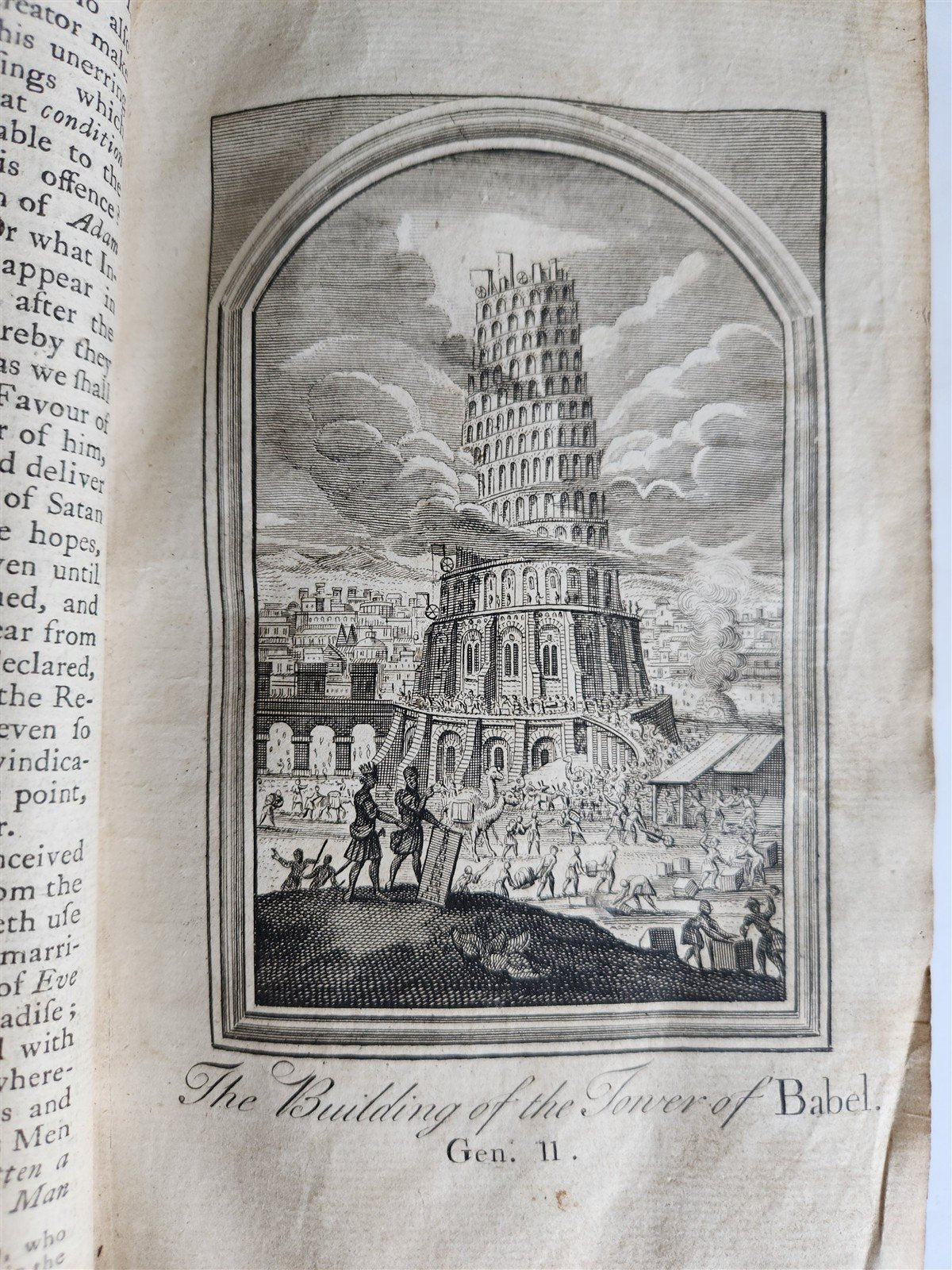 1738 BIBLE OLD AND NEW TESTAMENT HISTORY in ENGLISH antique ILLUSTRATED