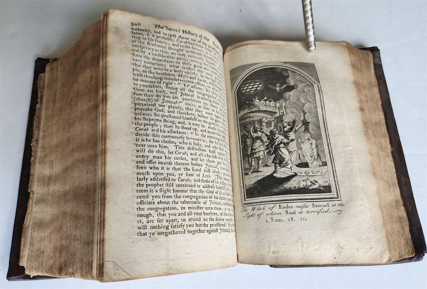 1738 BIBLE OLD AND NEW TESTAMENT HISTORY in ENGLISH antique ILLUSTRATED