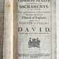 1696 BIBLE in ENGLISH antique MASSIVE FOLIO w/ BOOK OF COMMON PRAYER