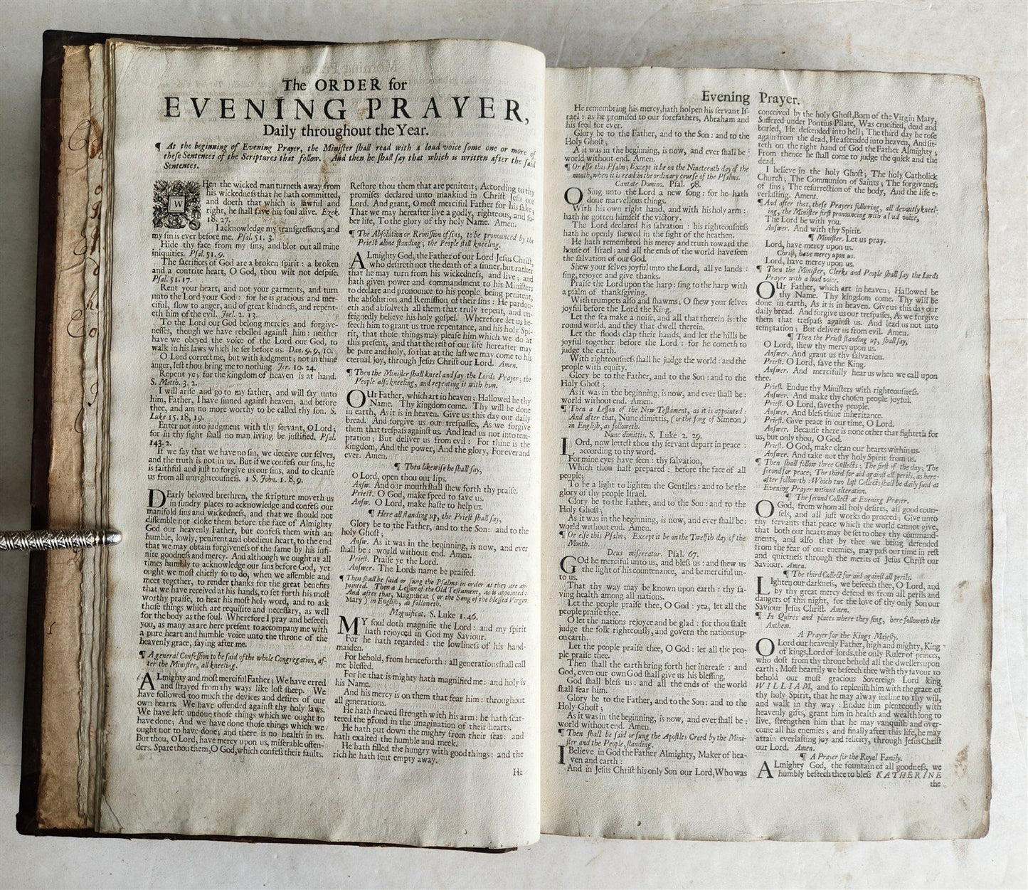 1696 BIBLE in ENGLISH antique MASSIVE FOLIO w/ BOOK OF COMMON PRAYER