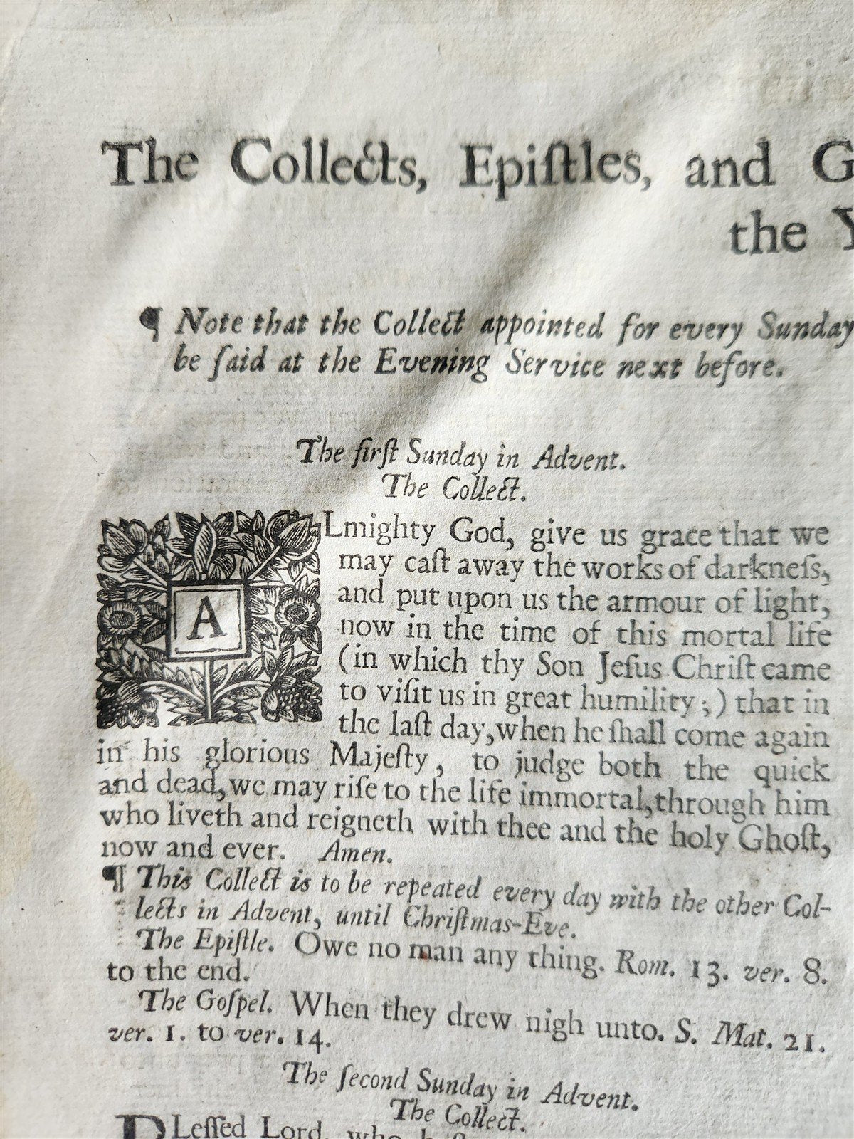 1696 BIBLE in ENGLISH antique MASSIVE FOLIO w/ BOOK OF COMMON PRAYER