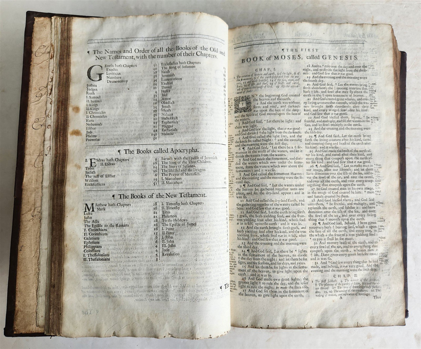 1696 BIBLE in ENGLISH antique MASSIVE FOLIO w/ BOOK OF COMMON PRAYER