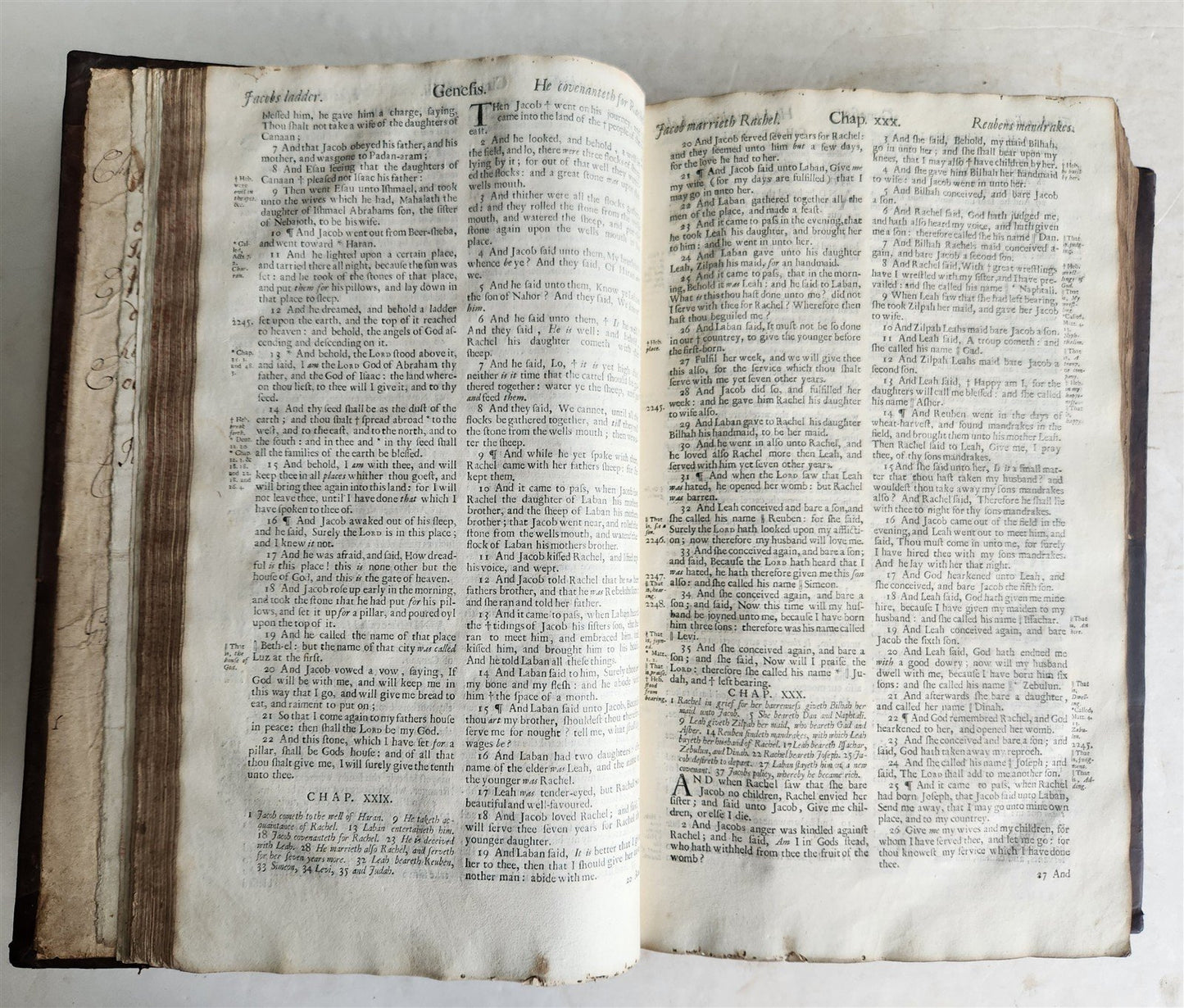 1696 BIBLE in ENGLISH antique MASSIVE FOLIO w/ BOOK OF COMMON PRAYER