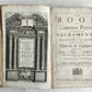 1706 BOOK OF COMMON PRAYER in ENGLISH antique FOLIO
