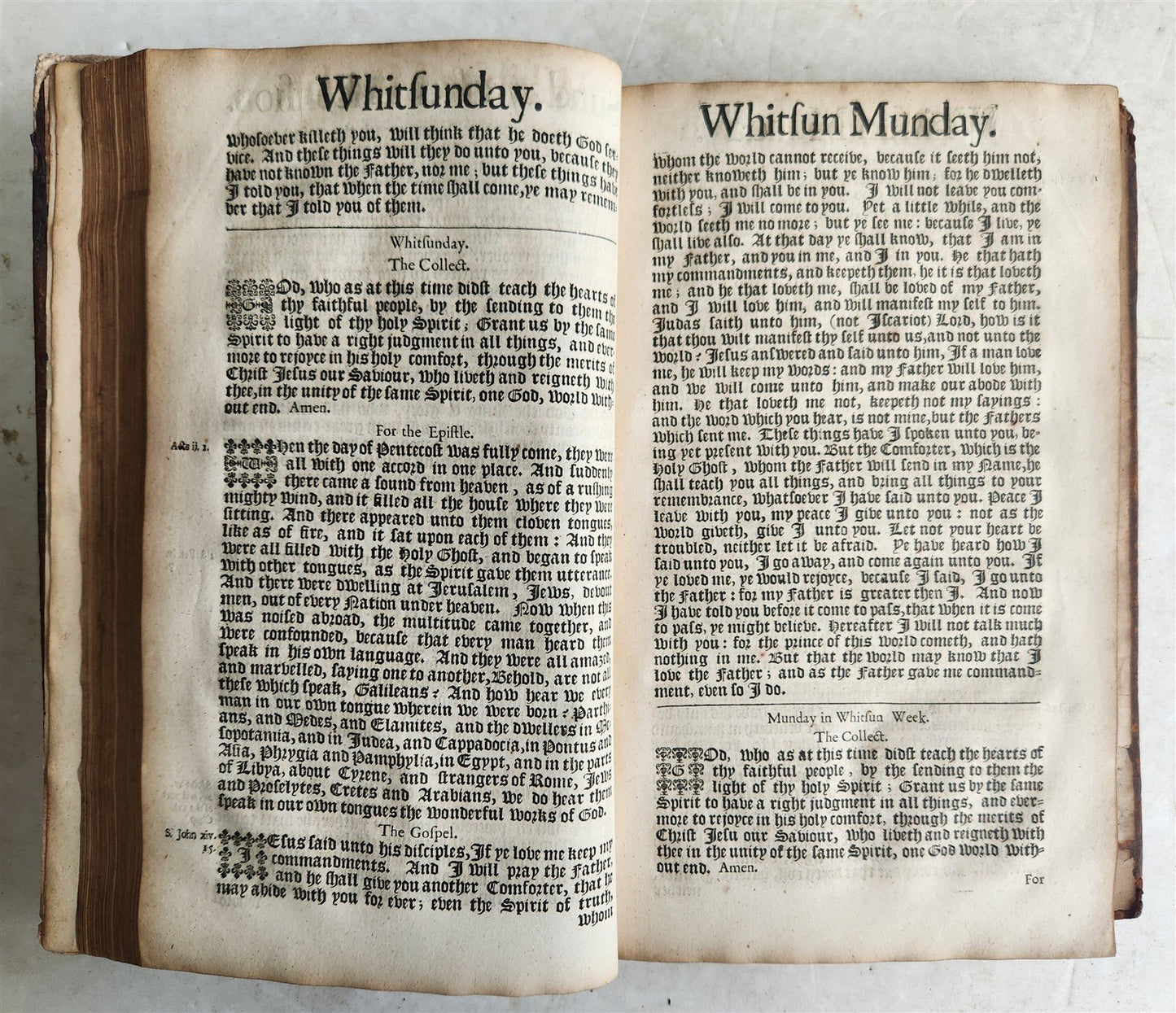 1706 BOOK OF COMMON PRAYER in ENGLISH antique FOLIO