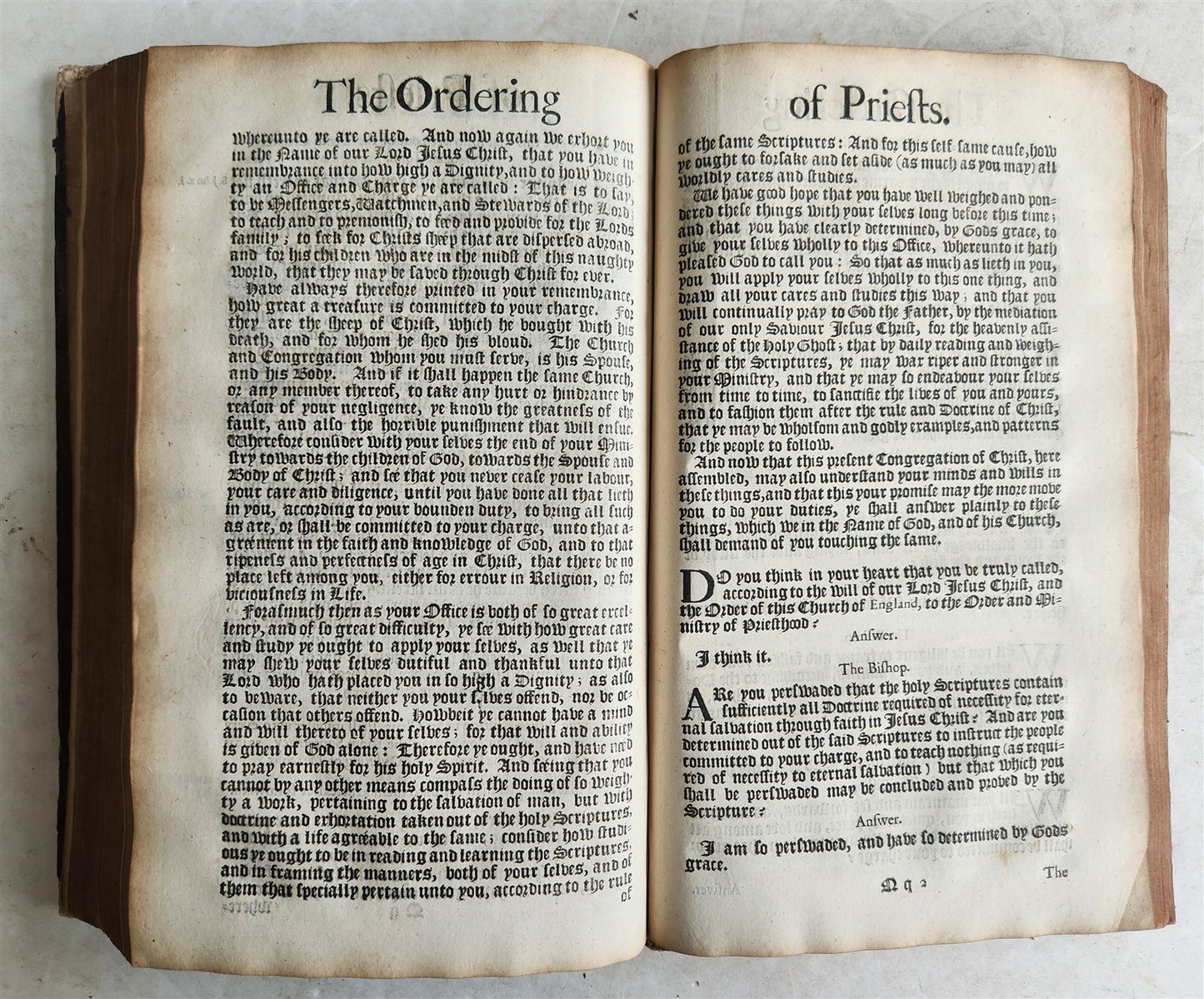 1706 BOOK OF COMMON PRAYER in ENGLISH antique FOLIO
