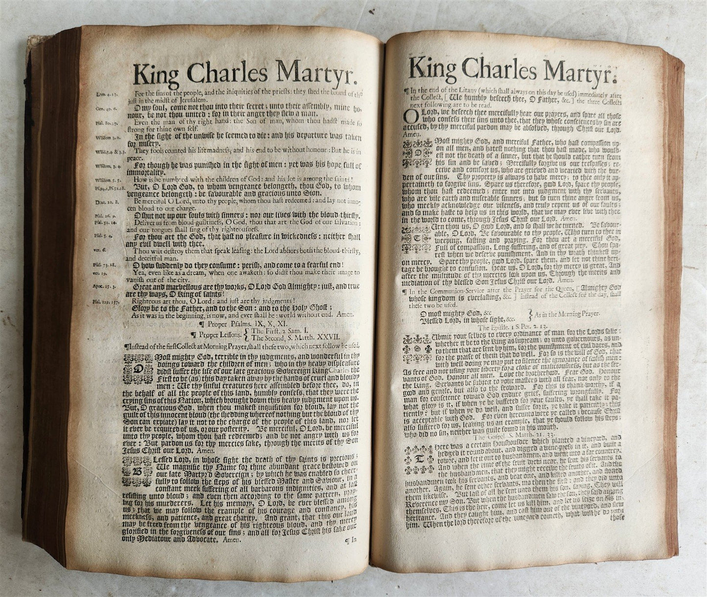 1706 BOOK OF COMMON PRAYER in ENGLISH antique FOLIO