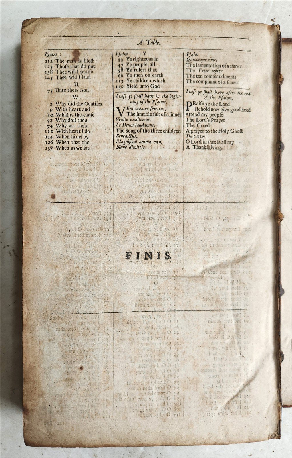 1706 BOOK OF COMMON PRAYER in ENGLISH antique FOLIO