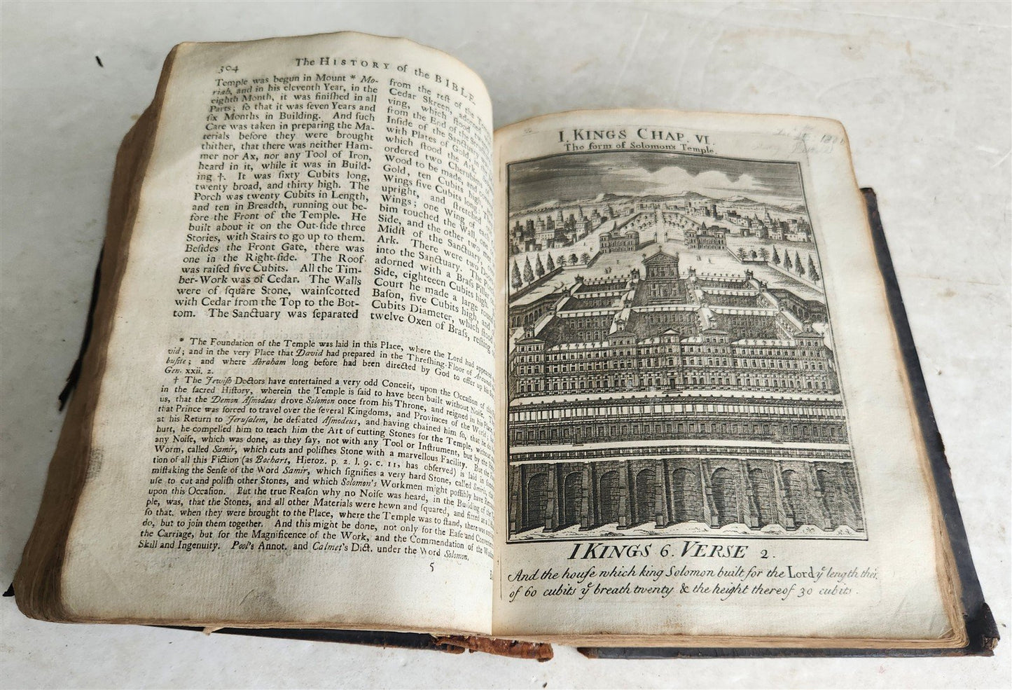 1739 BIBLE HISTORY in ENGLISH antique ILLUSTRATED OLD AND NEW TESTAMENT