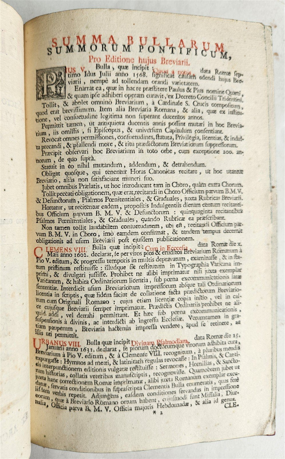 1781 BREVIARIUM ROMANUM 'Sacro Sancti Concilii Tridentini' antique PLANTIN PRESS