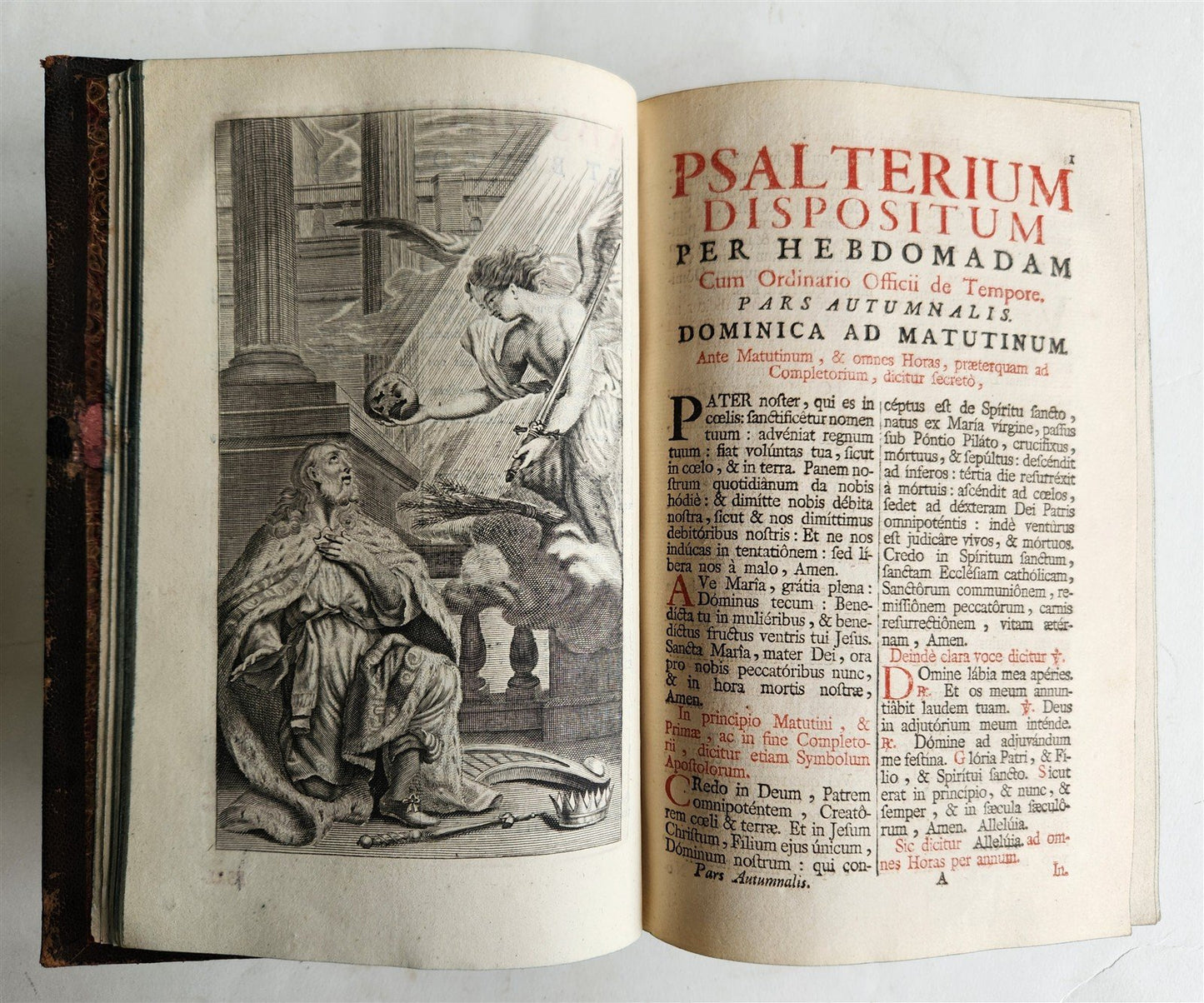 1781 BREVIARIUM ROMANUM 'Sacro Sancti Concilii Tridentini' antique PLANTIN PRESS