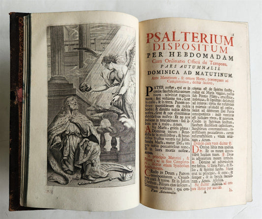 1781 BREVIARIUM ROMANUM 'Sacro Sancti Concilii Tridentini' antique PLANTIN PRESS