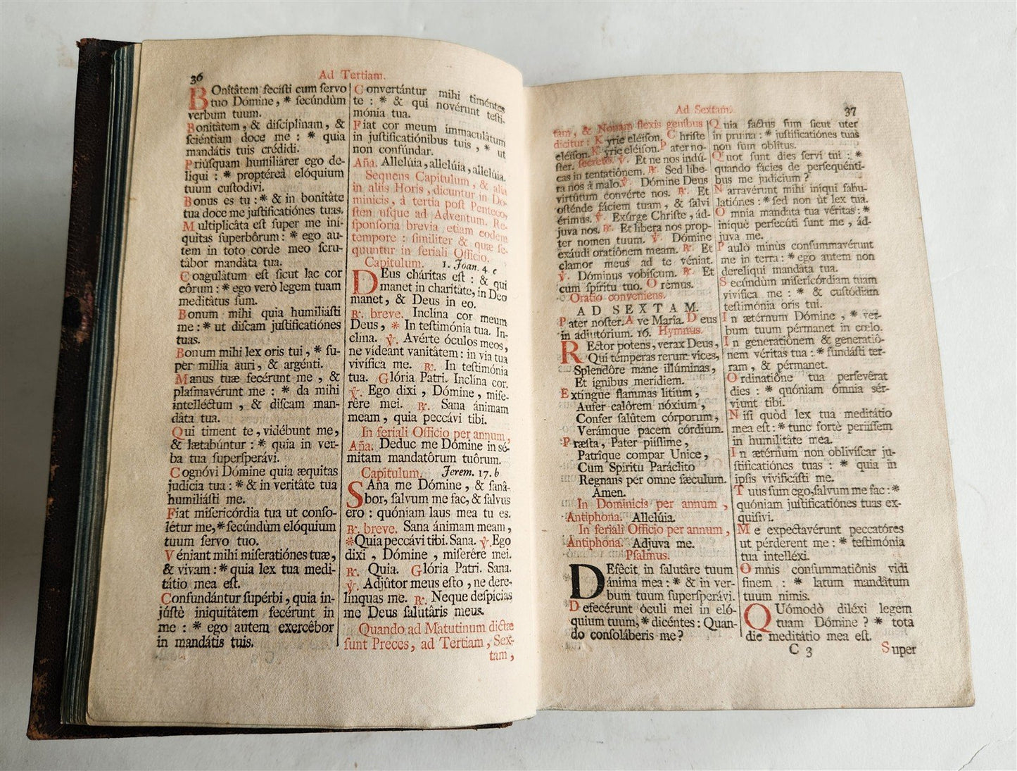 1781 BREVIARIUM ROMANUM 'Sacro Sancti Concilii Tridentini' antique PLANTIN PRESS