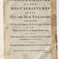 1762 CONCORDANCE to BIBLE HOLY SCRIPTURES of OLD AND NEW TESTAMENT antique