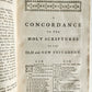 1762 CONCORDANCE to BIBLE HOLY SCRIPTURES of OLD AND NEW TESTAMENT antique