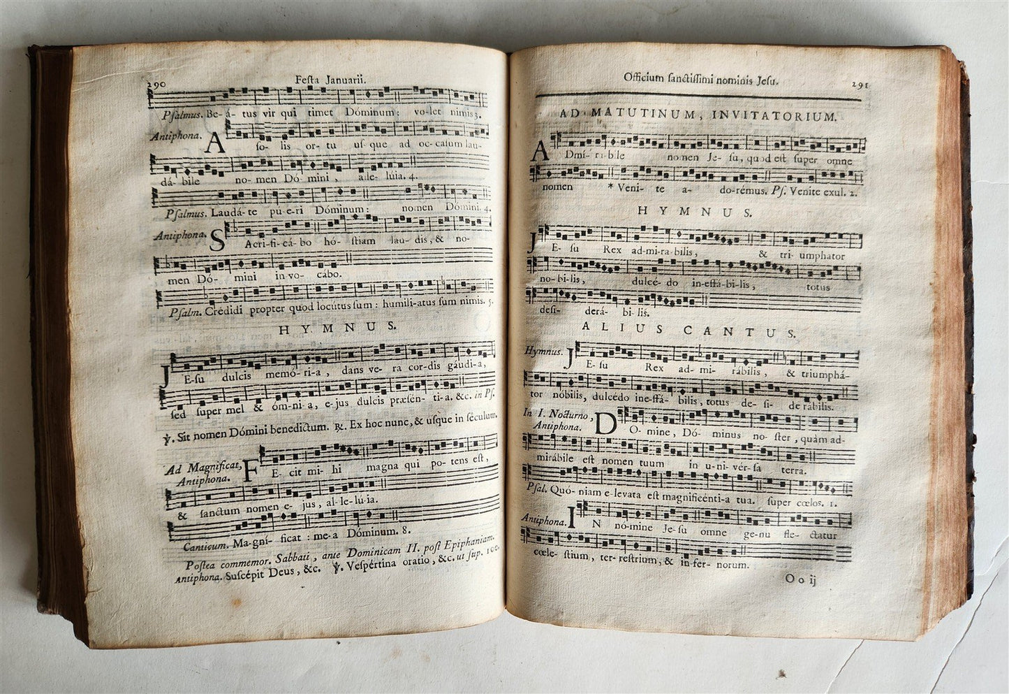 1760 ANTIPHONARIUM ROMANUM BREVIARIUM 'Sacro Sancti Concilii Tridentini' antique