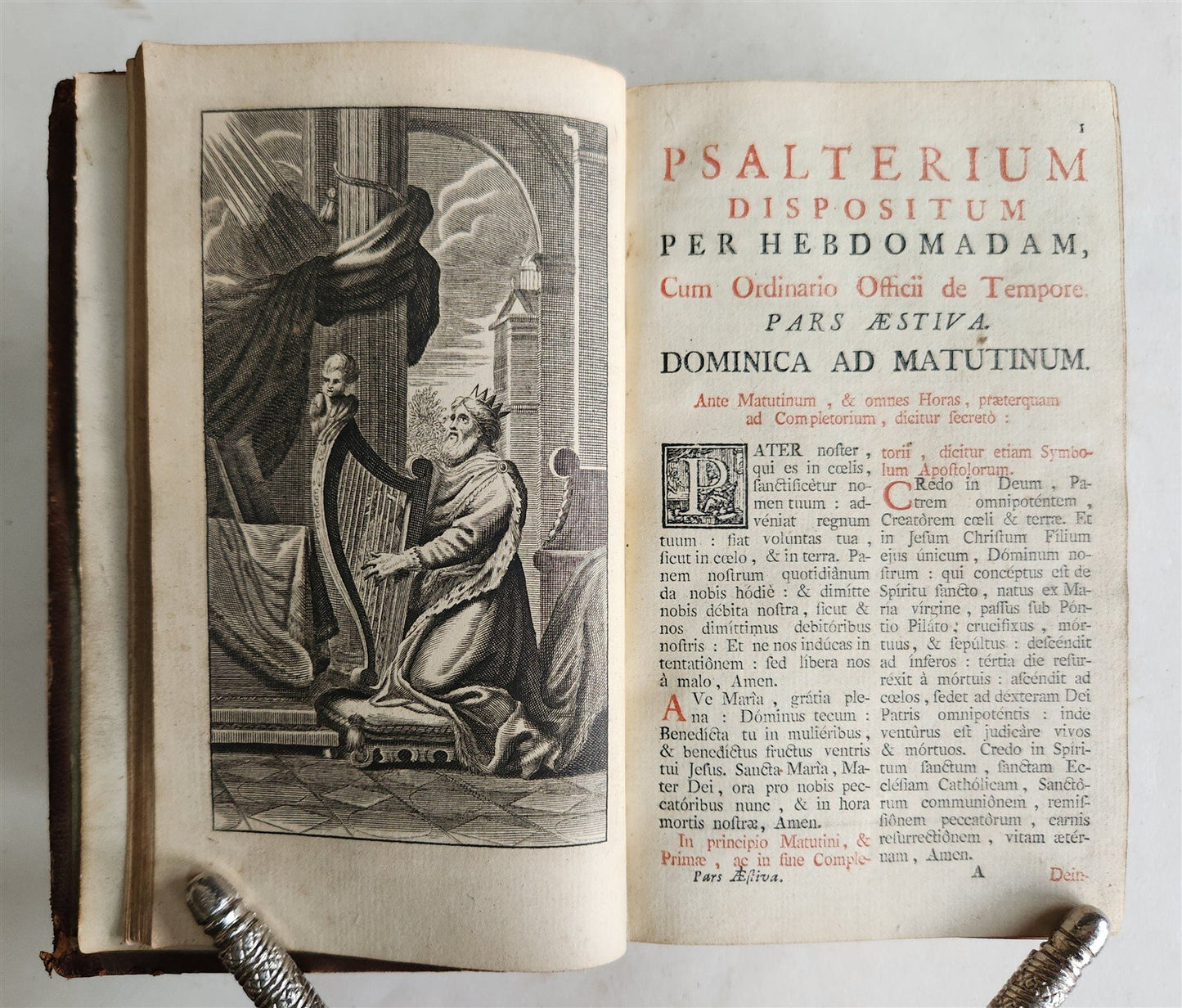 1794 BREVIARIUM ROMANUM 'Sacro Sancti Concilii Tridentini' antique PLANTIN PRESS