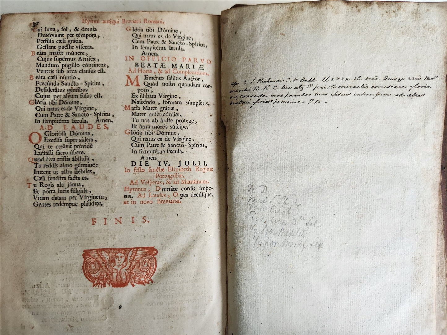 1739 BREVIARIUM ROMANUM 'Sacro Sancti Concilii Tridentini' antique PLANTIN PRESS