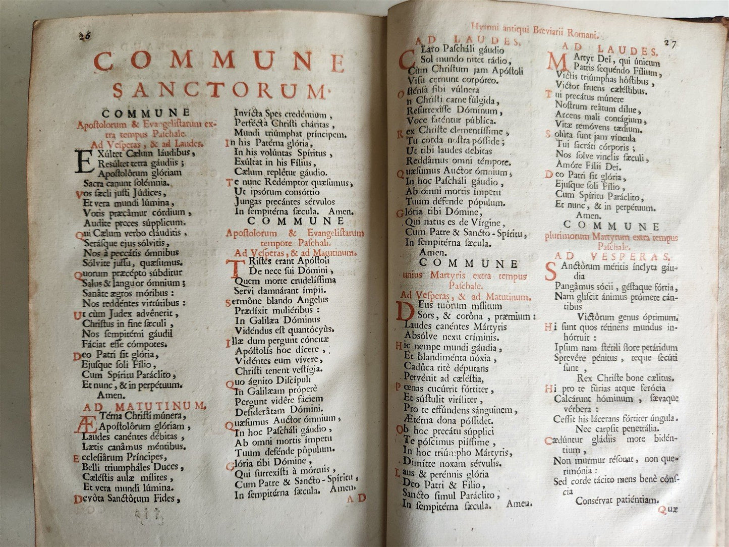 1739 BREVIARIUM ROMANUM 'Sacro Sancti Concilii Tridentini' antique PLANTIN PRESS