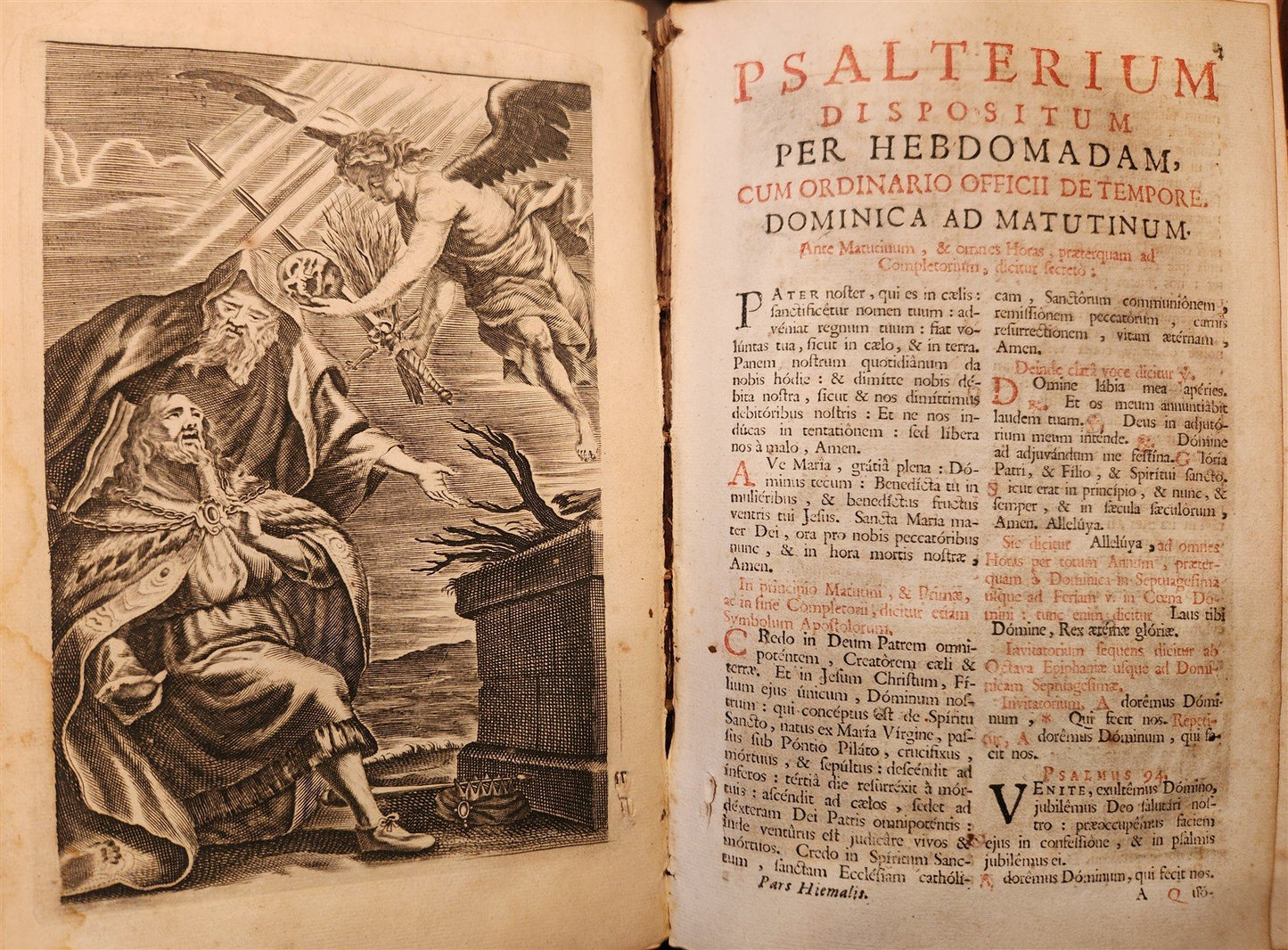 1739 BREVIARIUM ROMANUM 'Sacro Sancti Concilii Tridentini' antique PLANTIN PRESS