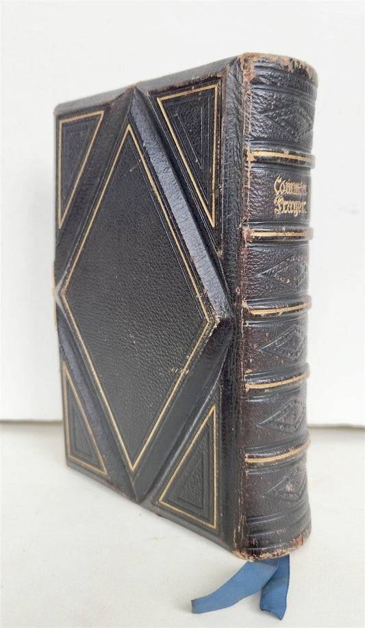 1845 BOOK OF COMMON PRAYER in ENGLISH w/ PSALMS of DAVID ANTIQUE FINE BINDING