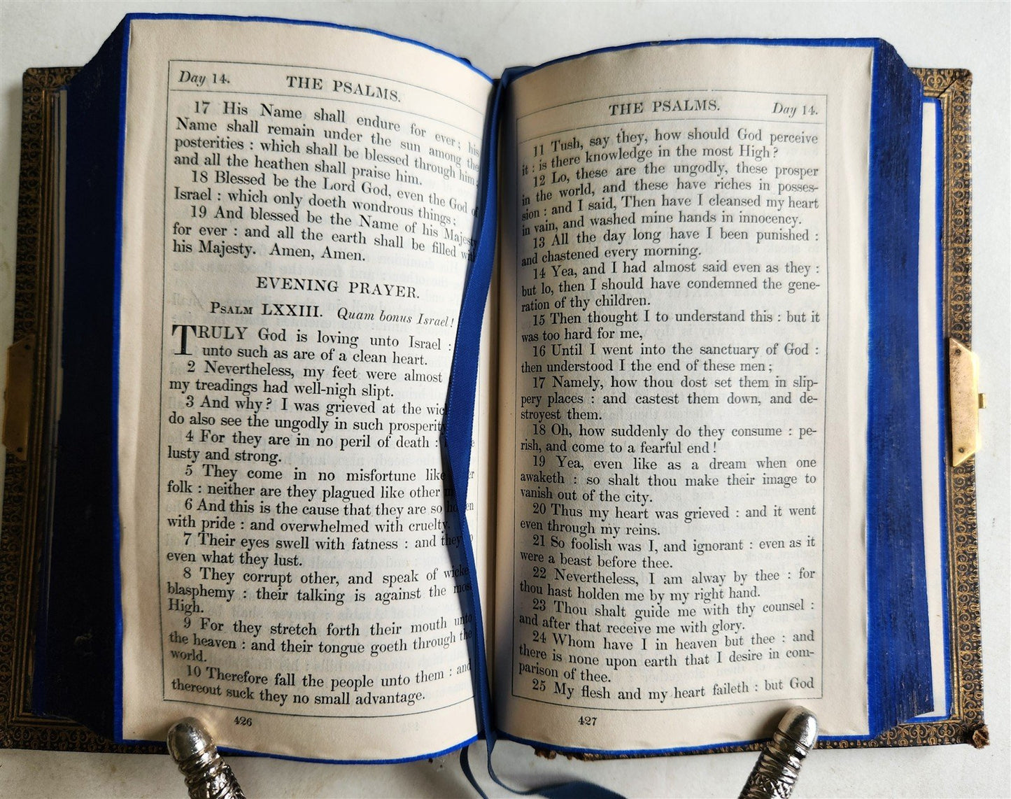 1845 BOOK OF COMMON PRAYER in ENGLISH w/ PSALMS of DAVID ANTIQUE FINE BINDING