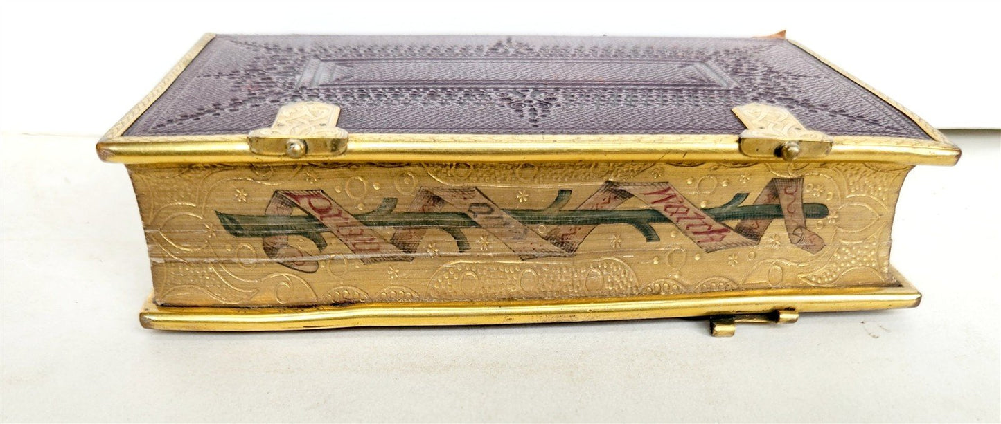 1840 FORE EDGE PAINTING BOOK OF COMMON PRAYER in ENGLISH antique w/ BRASS EDGES