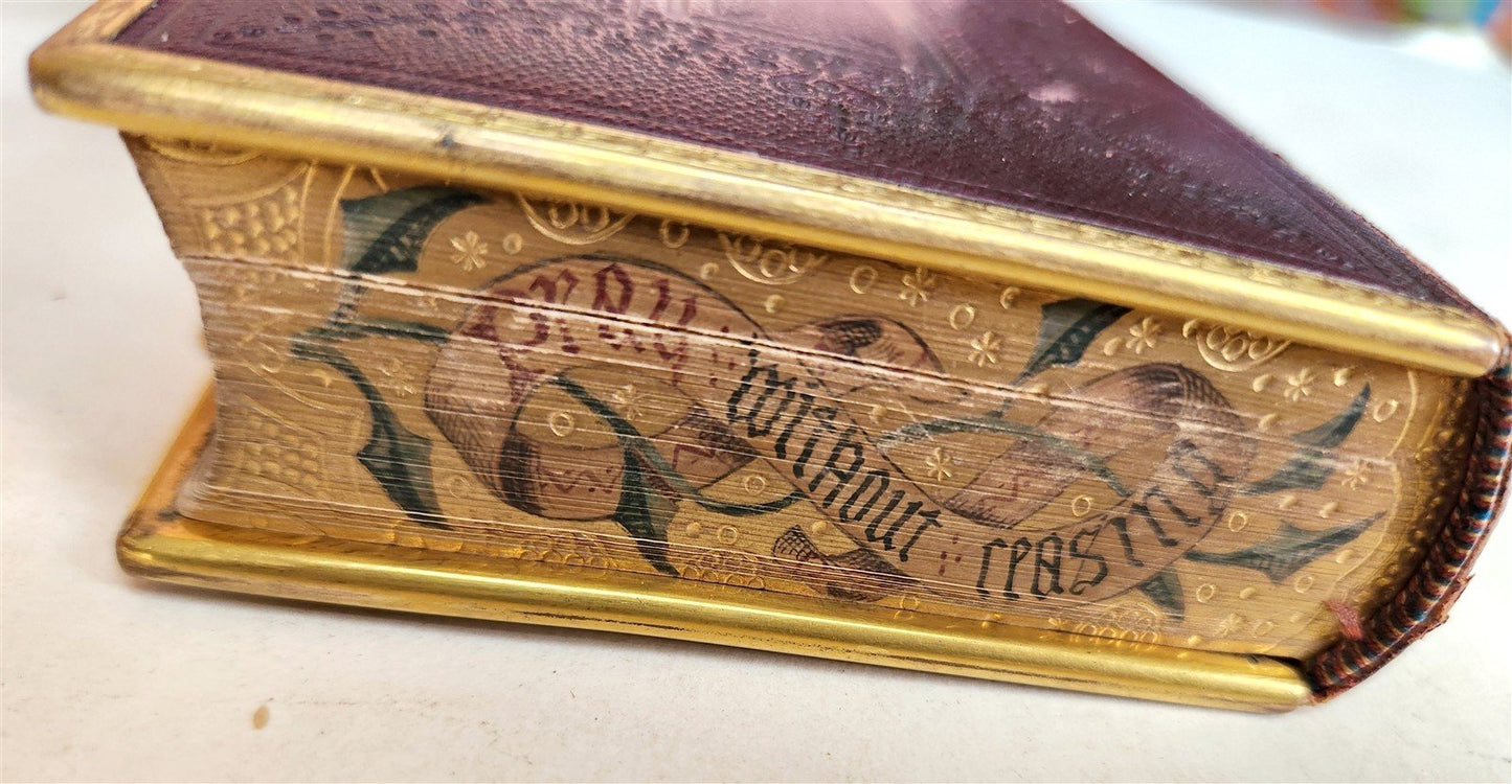 1840 FORE EDGE PAINTING BOOK OF COMMON PRAYER in ENGLISH antique w/ BRASS EDGES