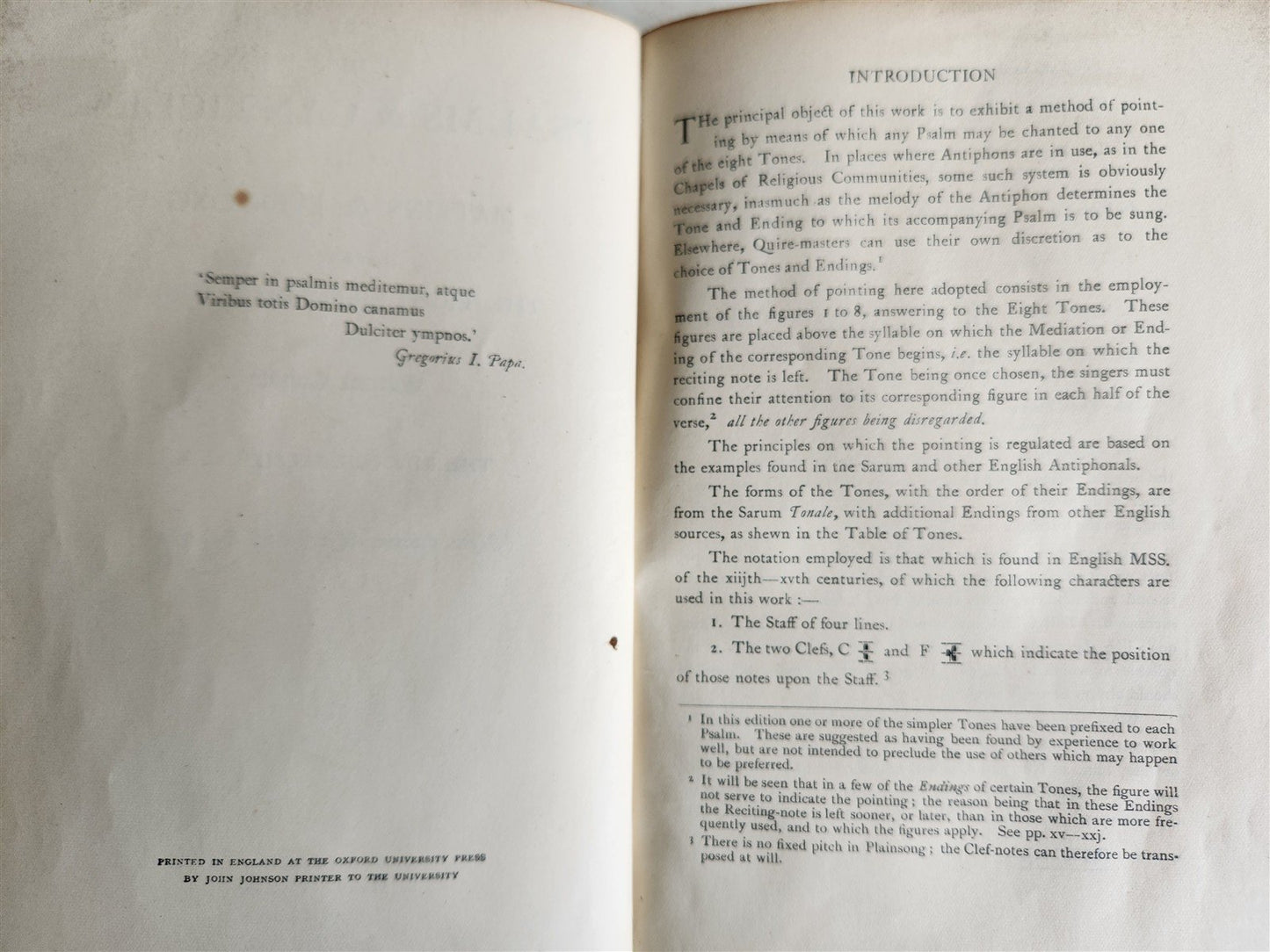 1928 PSALMS & CANTICLES at MATTINS & EVENSONGS from the SARUM TONALE ANTIQUE