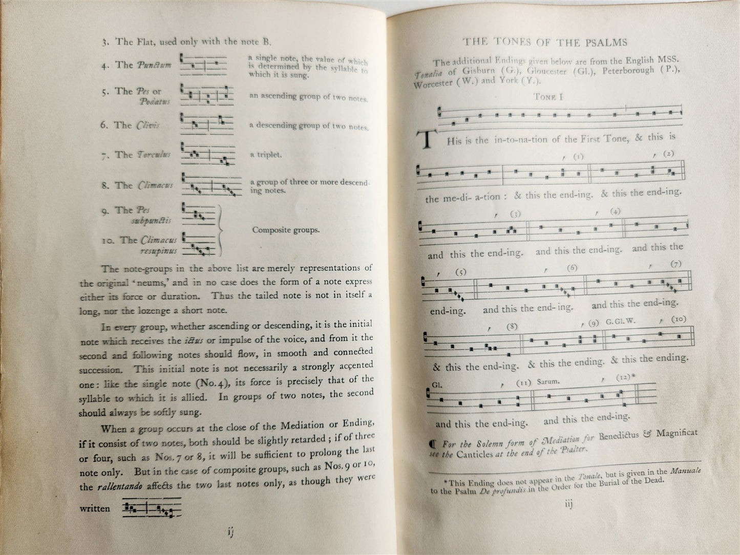 1928 PSALMS & CANTICLES at MATTINS & EVENSONGS from the SARUM TONALE ANTIQUE