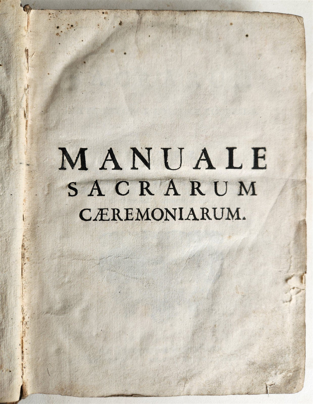 1726 MANUALE SACRUM CAEREMONIARUM by MICHAELE BAULDRY antique