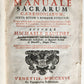 1726 MANUALE SACRUM CAEREMONIARUM by MICHAELE BAULDRY antique