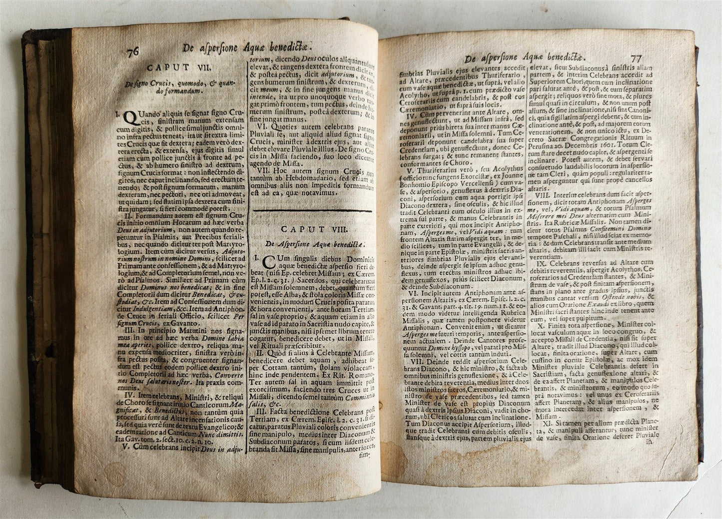 1726 MANUALE SACRUM CAEREMONIARUM by MICHAELE BAULDRY antique