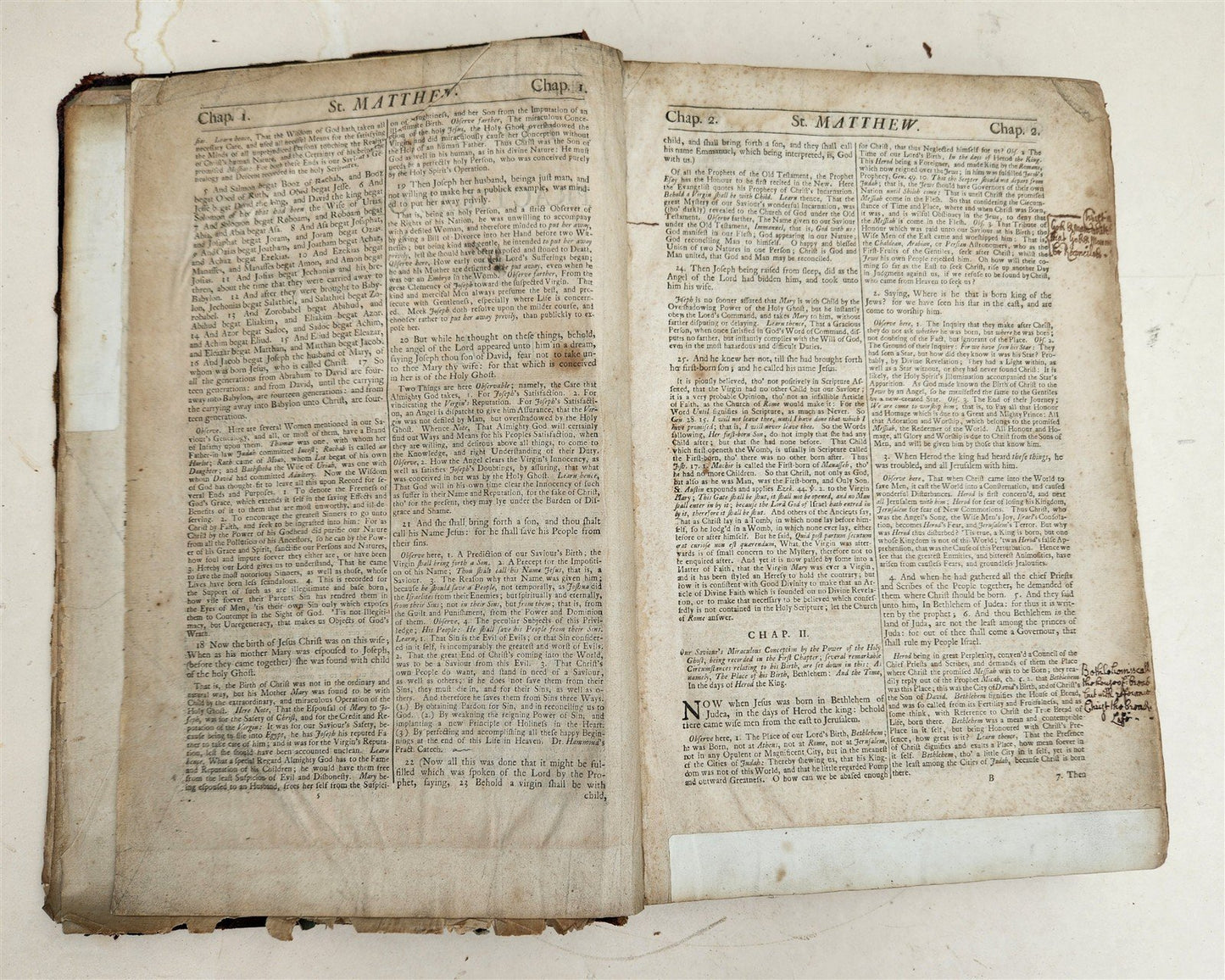 1719 EXPOSITORY NOTES on NEW TESTAMENT antique BIBLE COMMENTARY FOLIO in ENGLISH
