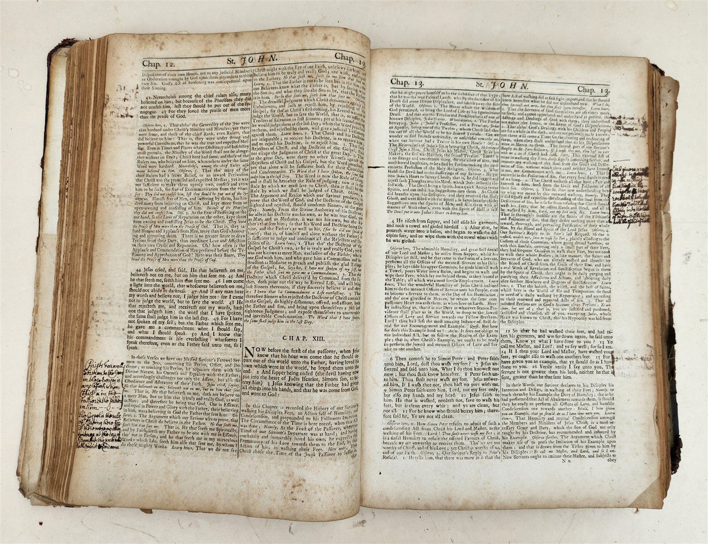 1719 EXPOSITORY NOTES on NEW TESTAMENT antique BIBLE COMMENTARY FOLIO in ENGLISH
