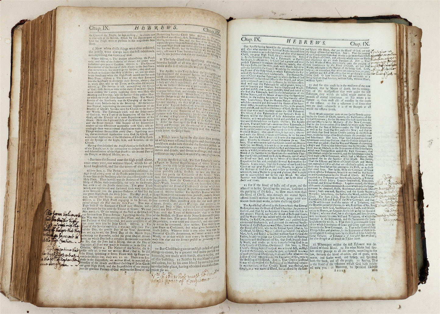 1719 EXPOSITORY NOTES on NEW TESTAMENT antique BIBLE COMMENTARY FOLIO in ENGLISH
