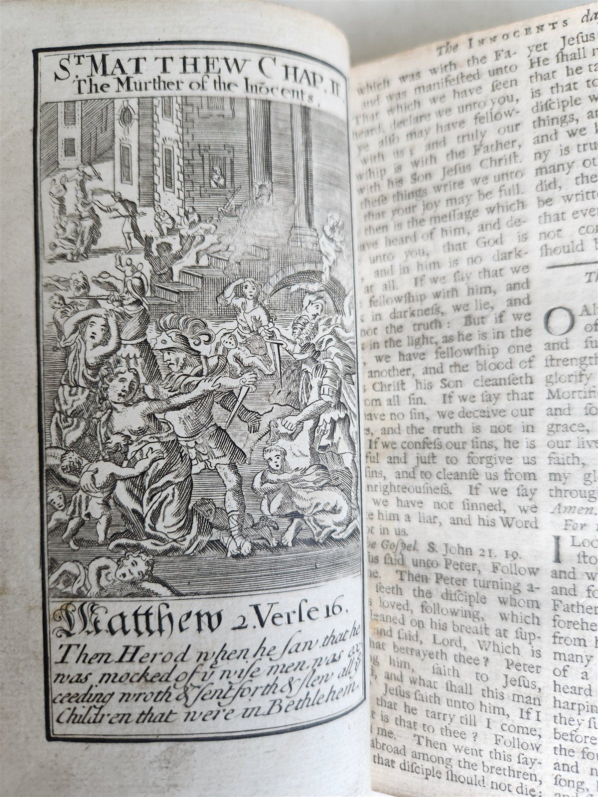 1726 BOOK OF COMMON PRAYER in ENGLISH antique ILLUSTRATED