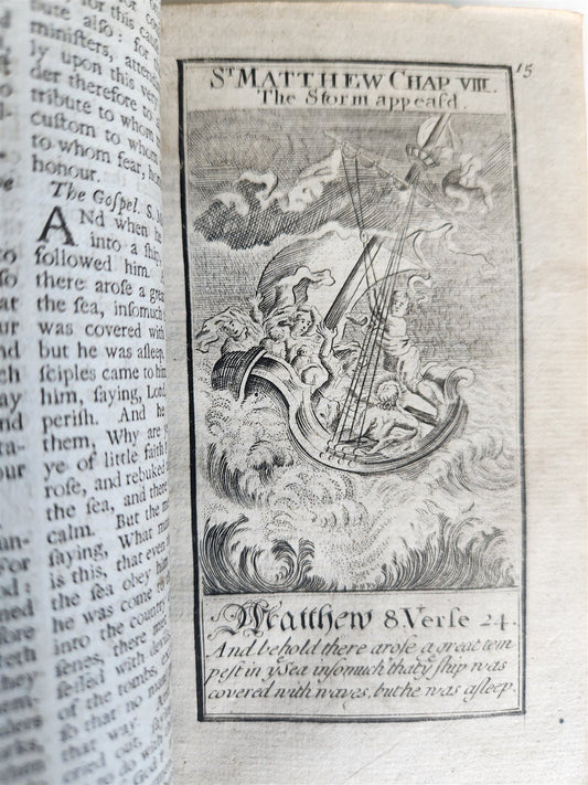 1726 BOOK OF COMMON PRAYER in ENGLISH antique ILLUSTRATED