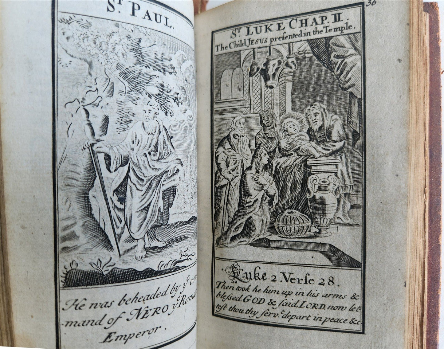 1726 BOOK OF COMMON PRAYER in ENGLISH antique ILLUSTRATED