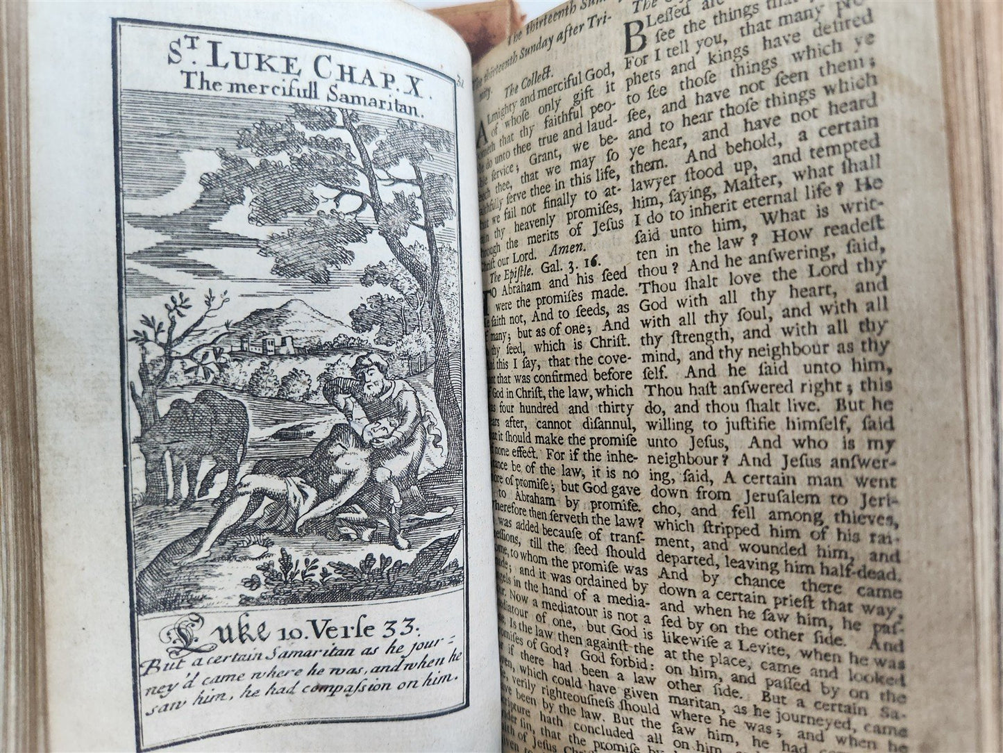 1726 BOOK OF COMMON PRAYER in ENGLISH antique ILLUSTRATED