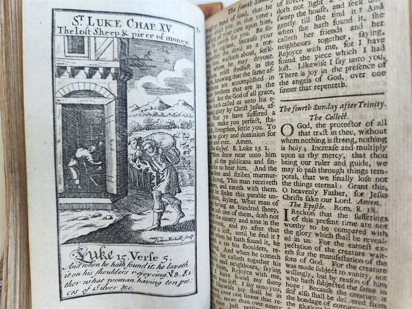 1726 BOOK OF COMMON PRAYER in ENGLISH antique ILLUSTRATED