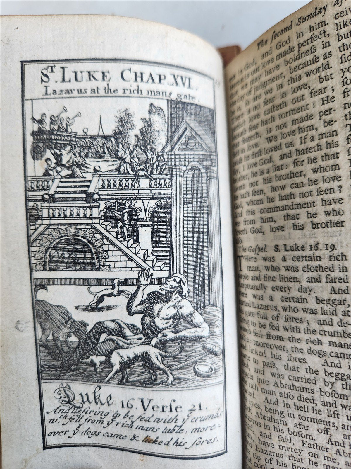 1726 BOOK OF COMMON PRAYER in ENGLISH antique ILLUSTRATED