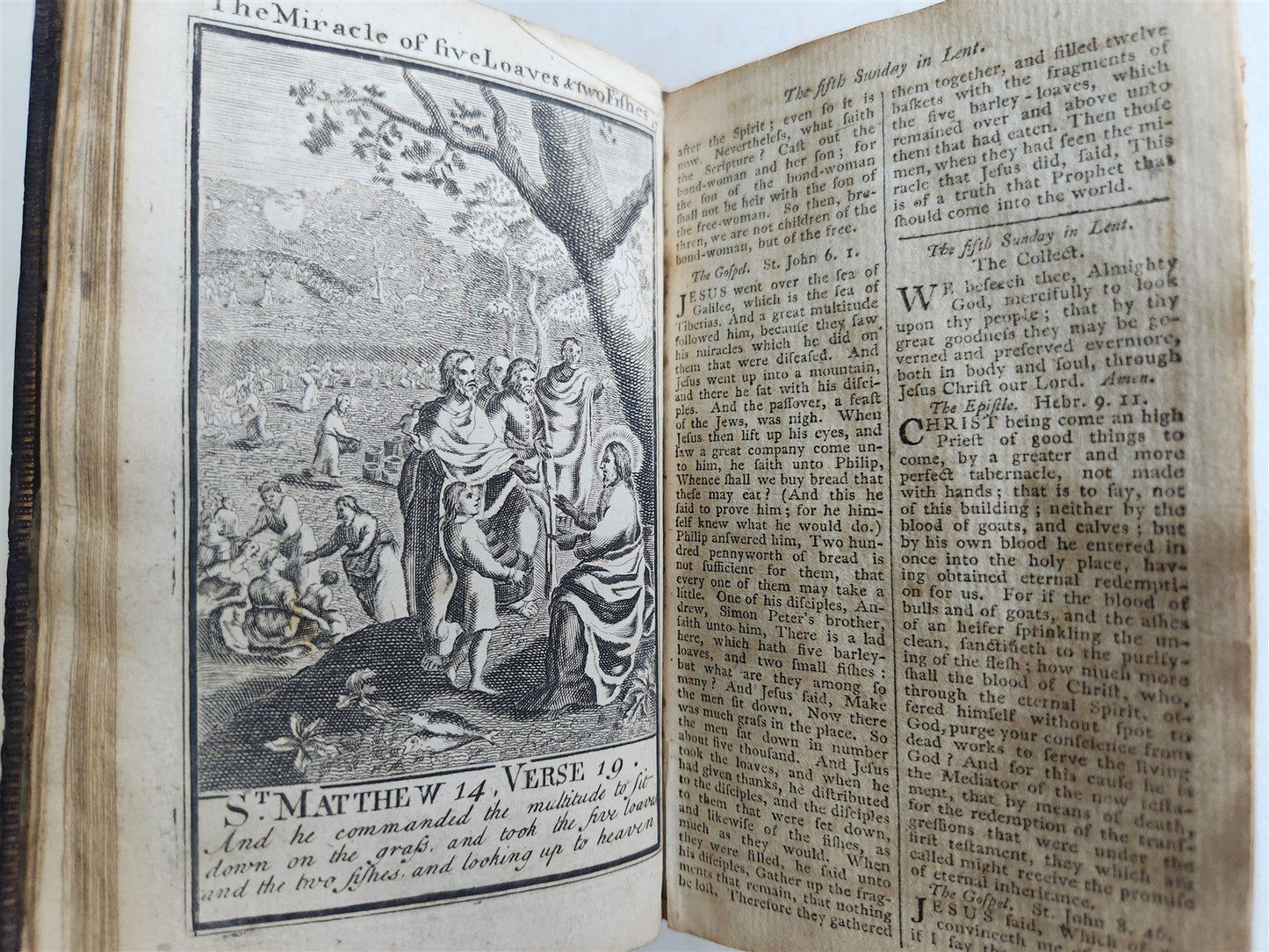 1790 BOOK OF COMMON PRAYER in ENGLISH antique ILLUSTRATED