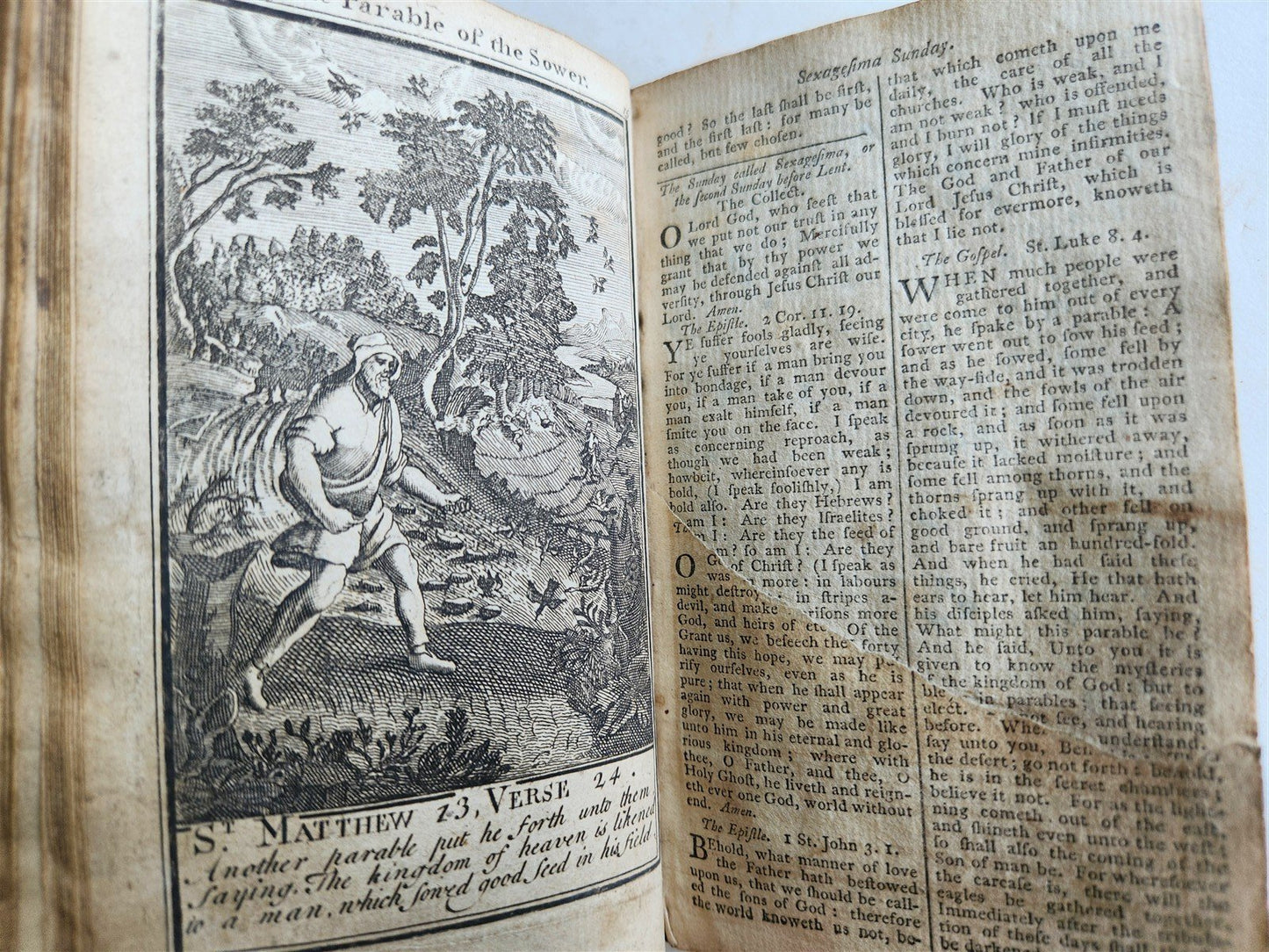1790 BOOK OF COMMON PRAYER in ENGLISH antique ILLUSTRATED