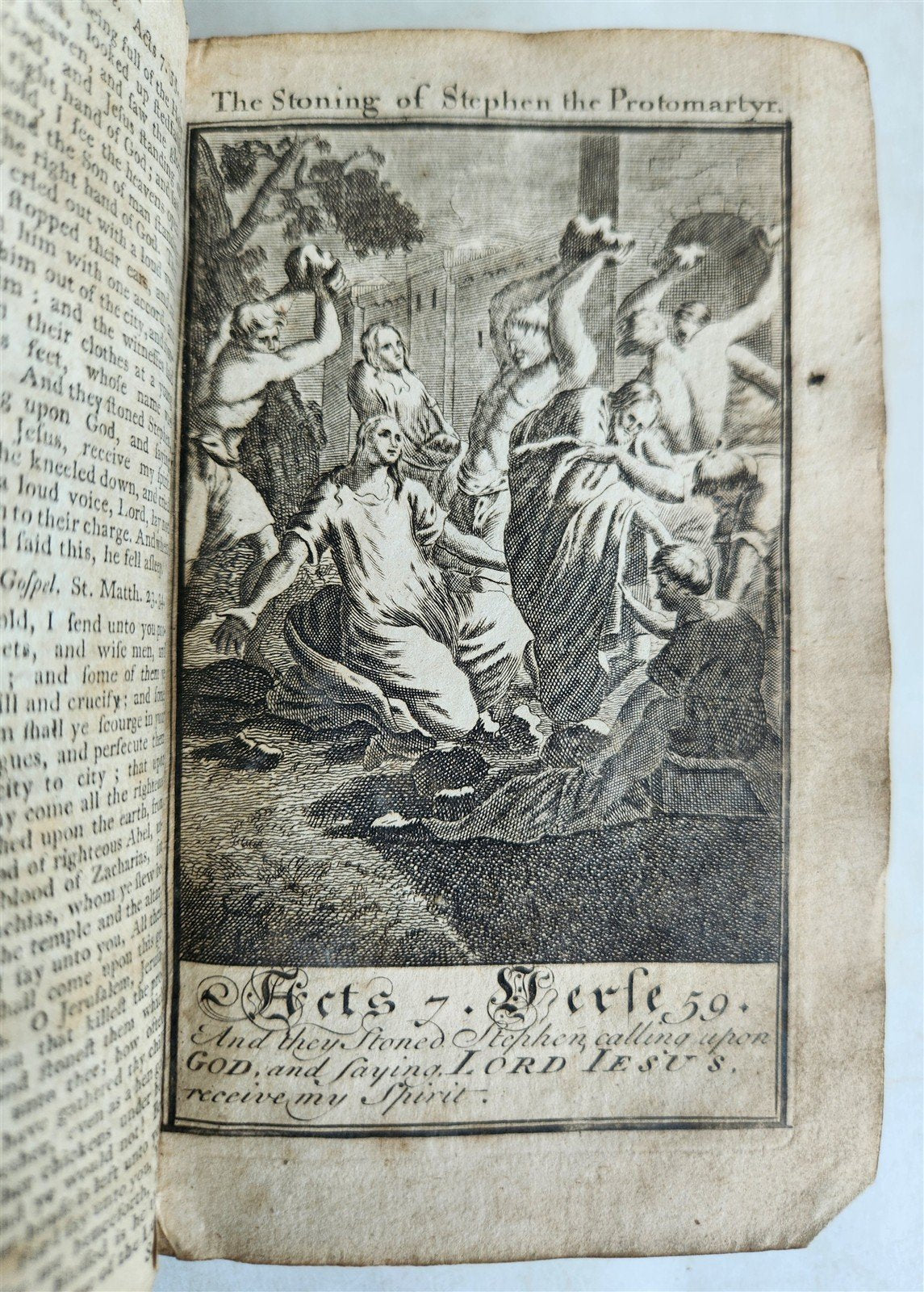 1790 BOOK OF COMMON PRAYER in ENGLISH antique ILLUSTRATED