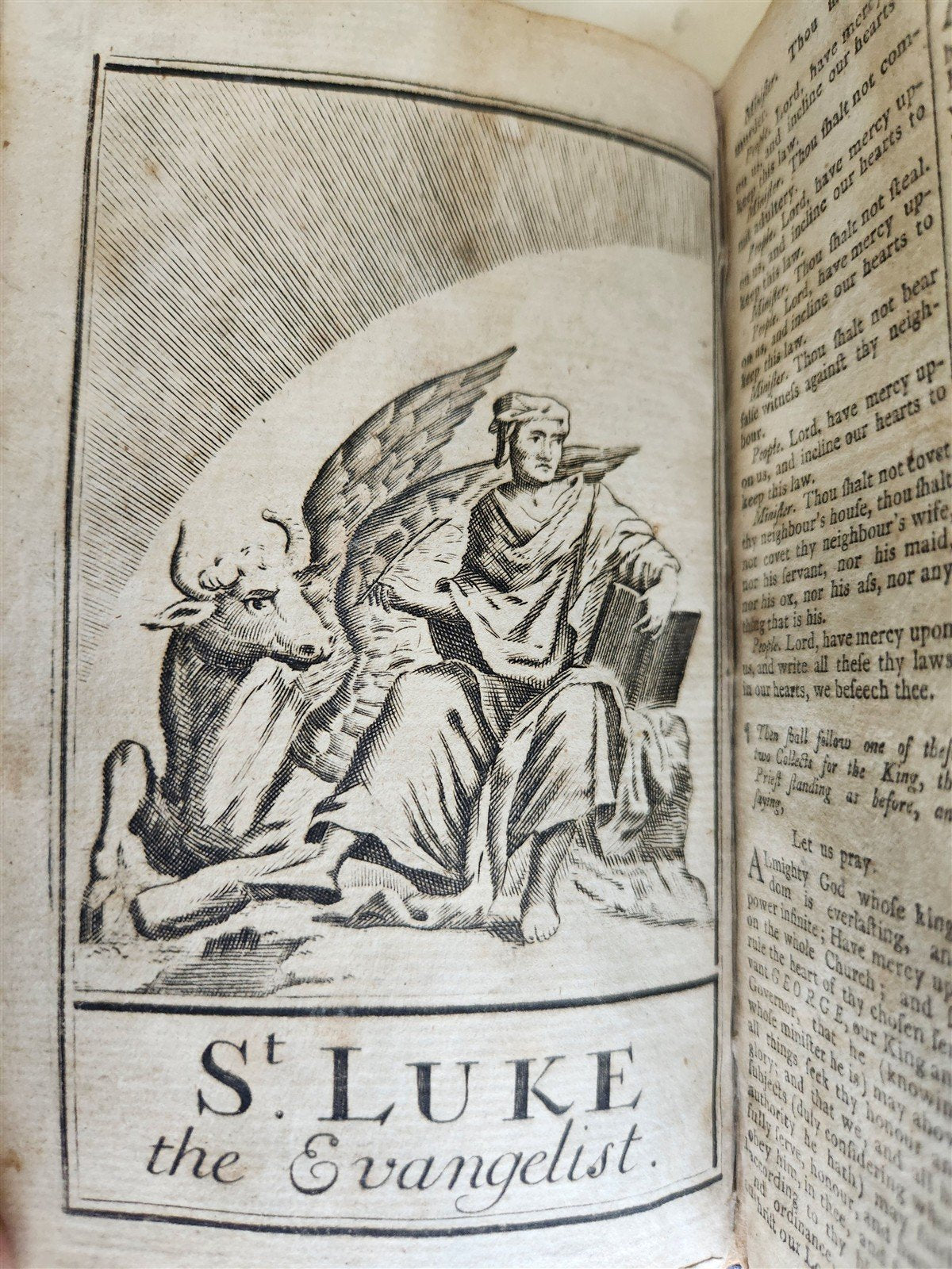 1790 BOOK OF COMMON PRAYER in ENGLISH antique ILLUSTRATED
