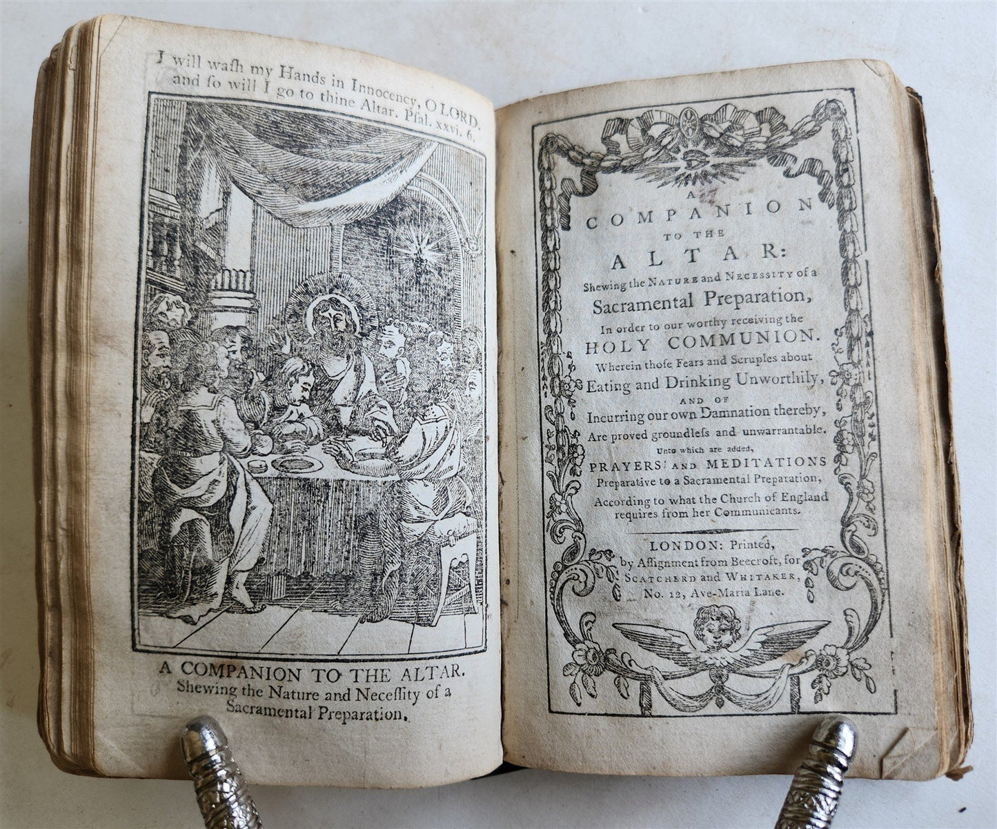 1790 BOOK OF COMMON PRAYER in ENGLISH antique ILLUSTRATED