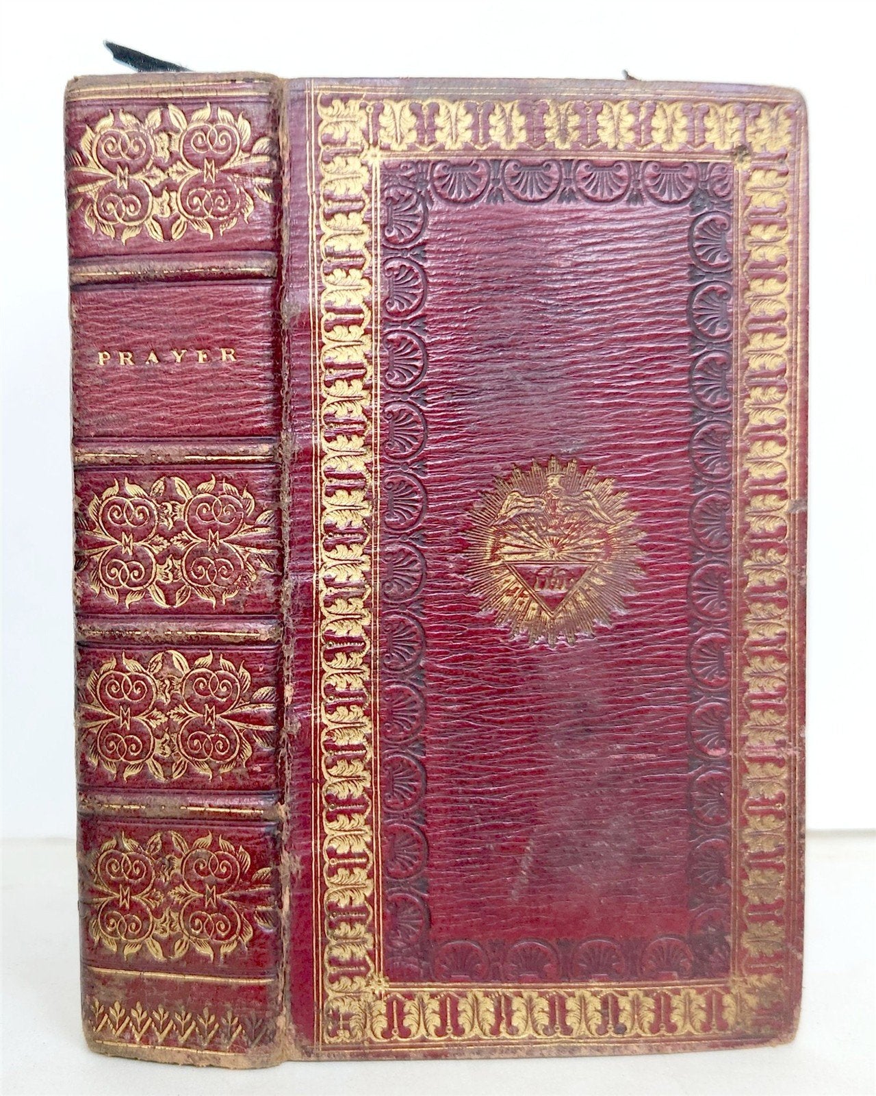 1801 MASONIC BOOK OF COMMON PRAYER in ENGLISH antique FINE RED MOROCCO BINDING
