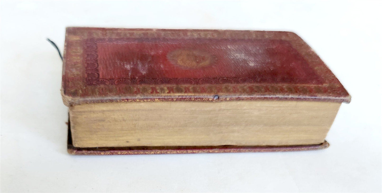 1801 MASONIC BOOK OF COMMON PRAYER in ENGLISH antique FINE RED MOROCCO BINDING