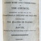 1801 MASONIC BOOK OF COMMON PRAYER in ENGLISH antique FINE RED MOROCCO BINDING